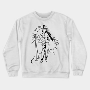 Retro Vintage lady ski bunny skier Crewneck Sweatshirt